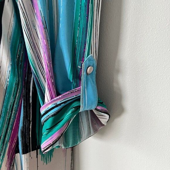 Alfani Multi-Color Cowl Neck Shift Dress Size PL - Picture 4 of 6